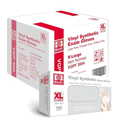 Basic Medical Clear Vinyl Exam Gloves by JointownInternational