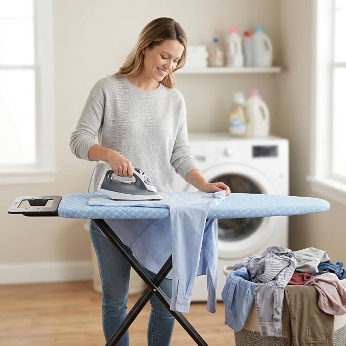 Compact Ironing Board 36" x 12", Adjustable Height Foldable Iron Board - Image 6