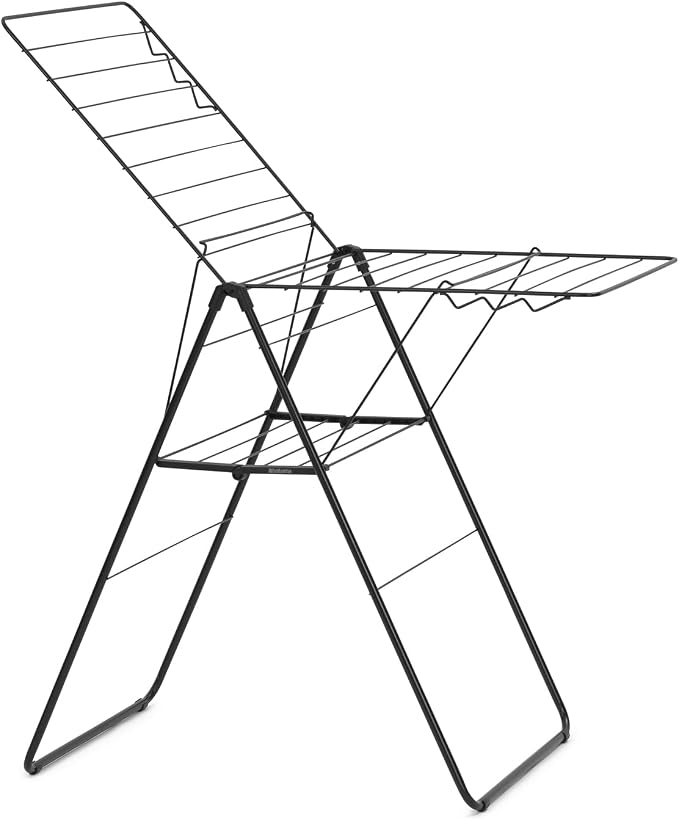 Brabantia HangOn Clothes Drying Rack | 67ft | Matt Black | Large Indoor Clothes by BrabantiaUSA