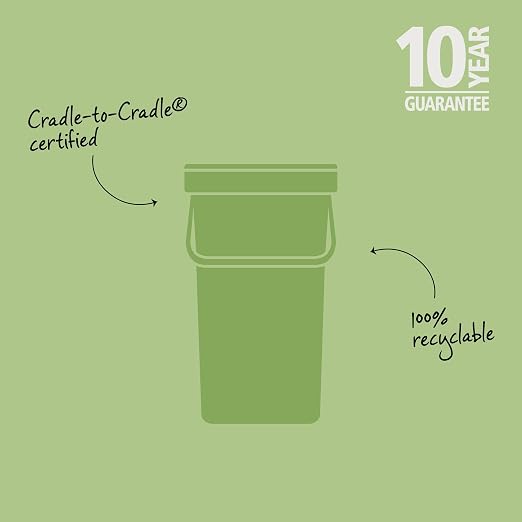 Brabantia Sort & Go Kitchen Recycling Bin | S / 3.2 Gal / 12L | Fir Green | - Image 6