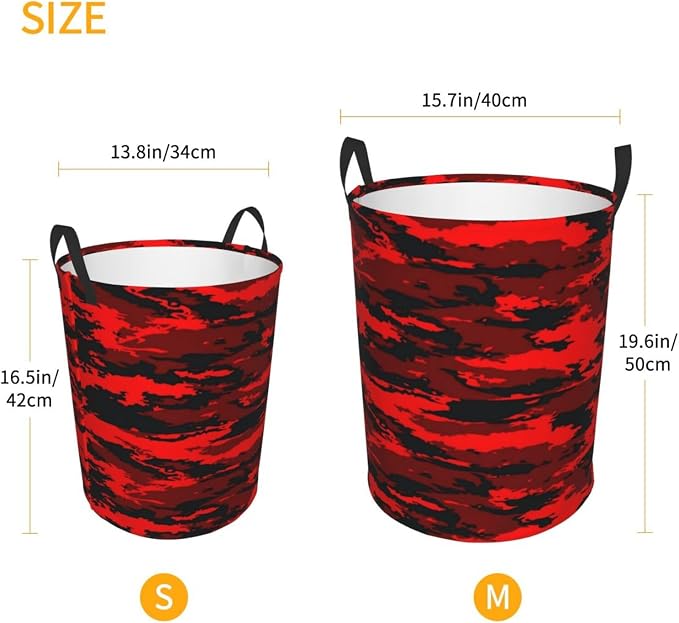 Red And Black Camouflage Laundry Hamper Bag - Image 4