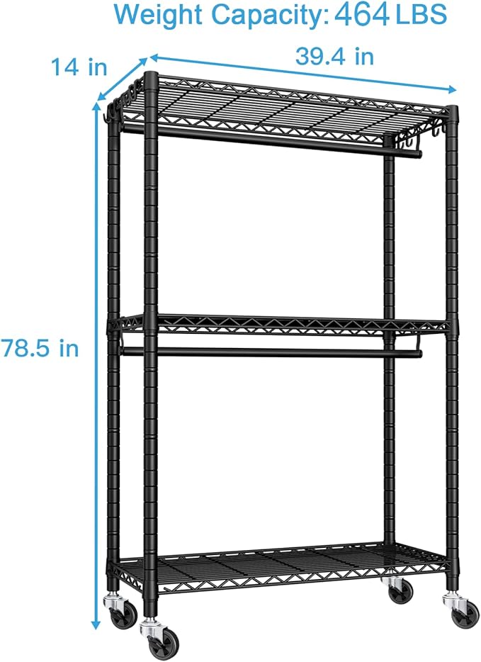 FUTASSI P3 Rolling Clothes Rack, Clothing Racks - Image 6