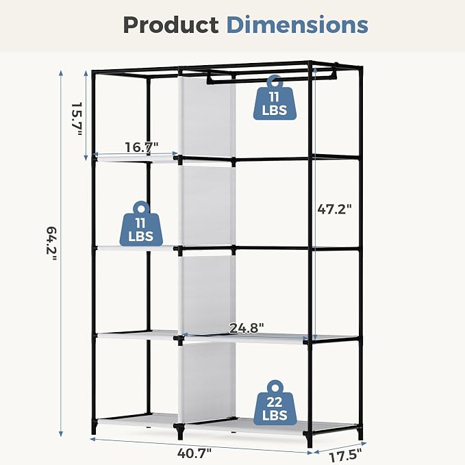 NEWBULIG Portable Fabric Clothes Rack - Image 2