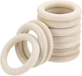 MECCANIXITY 20pcs 2.6" Unfinished Wooden Rings Smooth Natural Wood Macrame Rings by MECCANIXITY