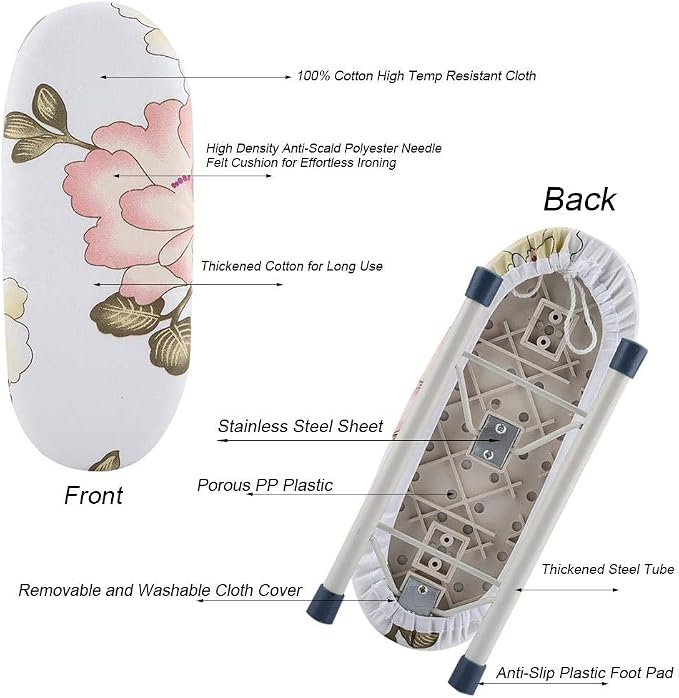 Ironing Board, Cotton Cloth Foldable Iron Board Ironing Boards Cuffs Collars - Image 4