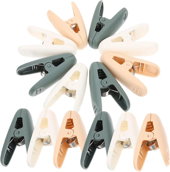 VALICLUD 15Pcs Multi-Color Plastic Clothes Pins Clips by VALICLUD