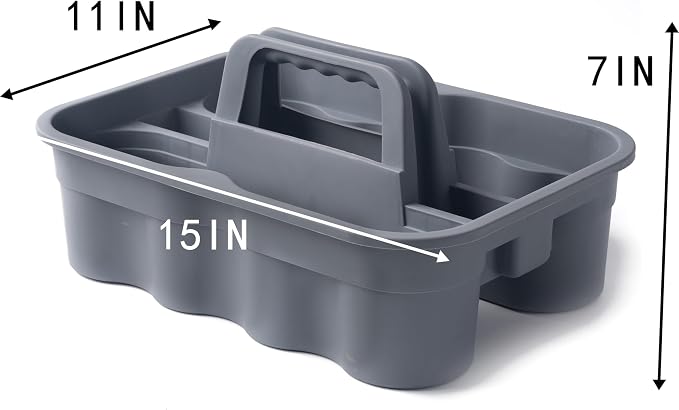Matthew 5 Pack Large Plastic Tote Tool & Deluxe Supply Cleaning Caddy - Image 2
