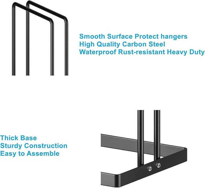 Hanger Organizer 2 Pcs, Coat Hanger Holder Stand Clothes Hangers Stacker - Image 4