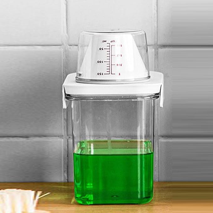 1100ml Laundry Detergent Dispenser Transparent Plastic Fabric Softener Container - Image 7