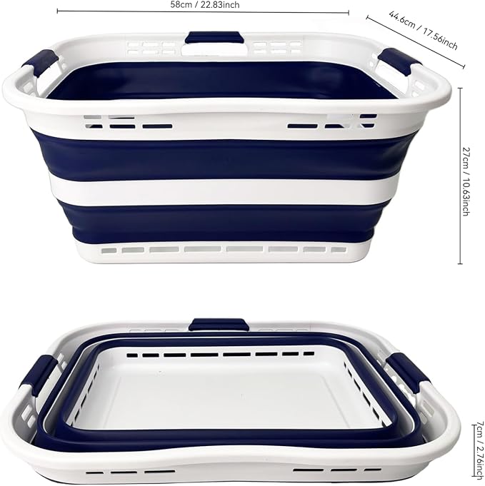 SAMMART Set of 2 Collapsible Plastic Storage Basket - Image 9