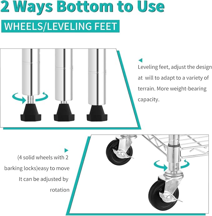 Meet perfect 4-Tier Wire Shelving Unit - Image 4