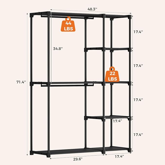 NEWBULIG Portable Fabric Clothes Rack - Image 2