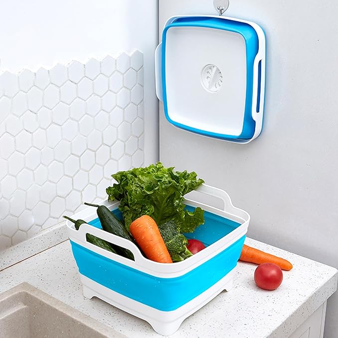 n Collapsible Dish Pans for Washing Dishes 9L Portable Wash Dish Basin Foldable - Image 3