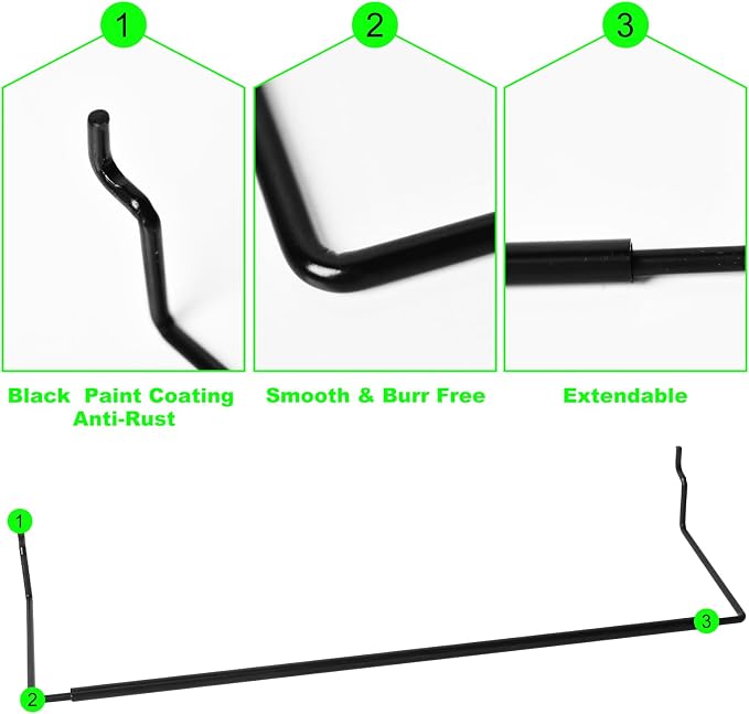 AccEncyc 2 Pack Pegboard Towel Holder Pegboard Hooks - Image 5