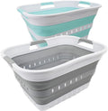 SAMMART Set of 2-30L Collapsible Plastic Laundry Basket by SAMMART