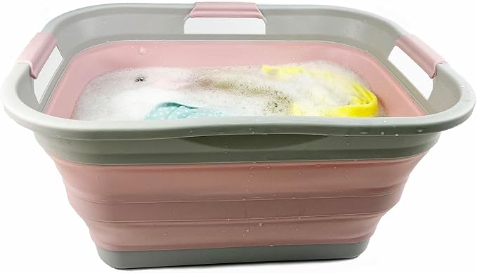 SAMMART 30L Collapsible Plastic Laundry Basket-Foldable Pop Up Storage - Image 5