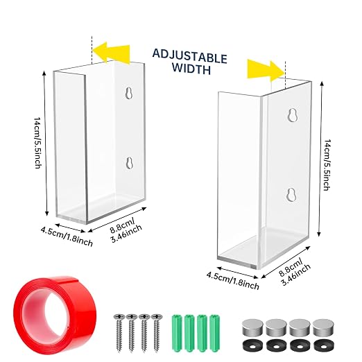 NiHome Clear Acrylic Wall Mount Glove Box Holder Tissue Box Dispenser - Image 7