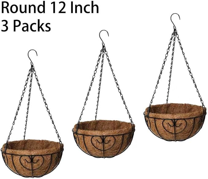 LX7 3-Pack Hanging & Wall-Mounted Plant Baskets - Image 8