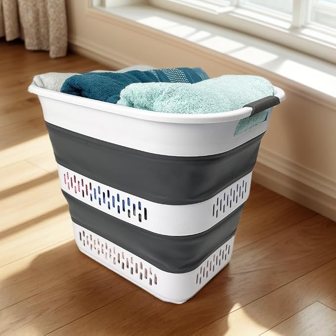 SAMMART 40L Foldable Plastic Laundry Basket - Image 6