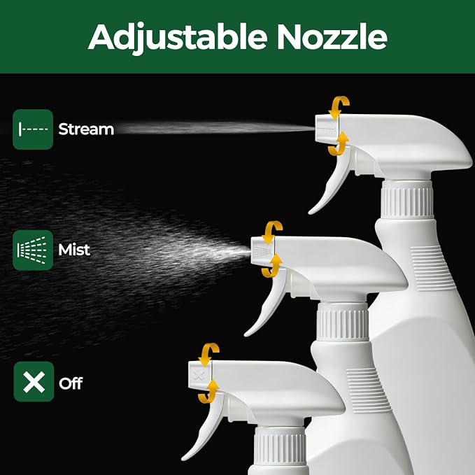 T4U Spray Bottles for Cleaning, 16 OZ Empty Spray Bottles Heavy Duty, Plastic - Image 5