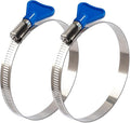 ISPINNER 2pcs 6 Inch Key-Type 304 Stainless Steel Worm Gear Hose Clamps by ISPINNER