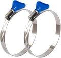 ISPINNER 2pcs 10 Inch Key-Type 304 Stainless Steel Worm Gear Hose Clamps by ISPINNER