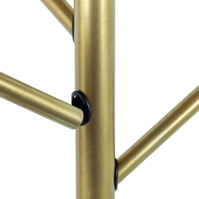 MyGift Freestanding Coat Rack, Modern Brass Tone Metal Hat Organizer Tree and - Image 6
