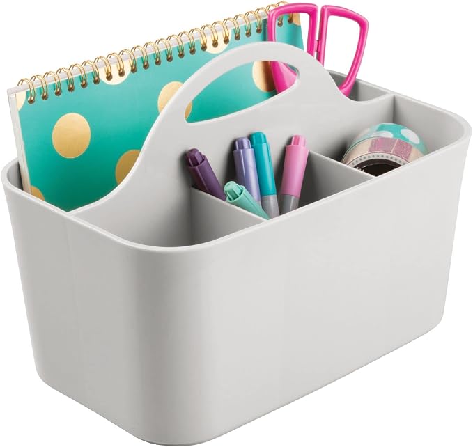 mDesign Plastic Small Office Storage Organizer Utility Tote Caddy - Image 7