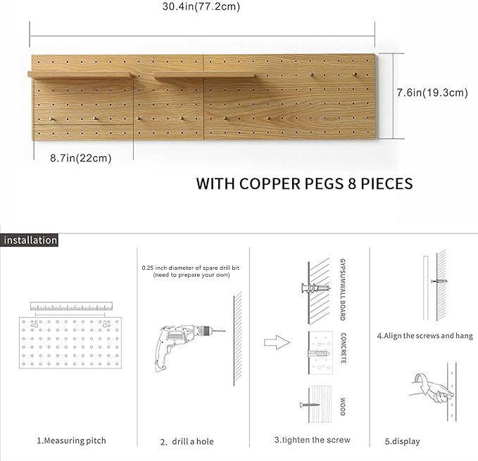 Wooden Pegboard, Sturdy Peg Board - Image 2