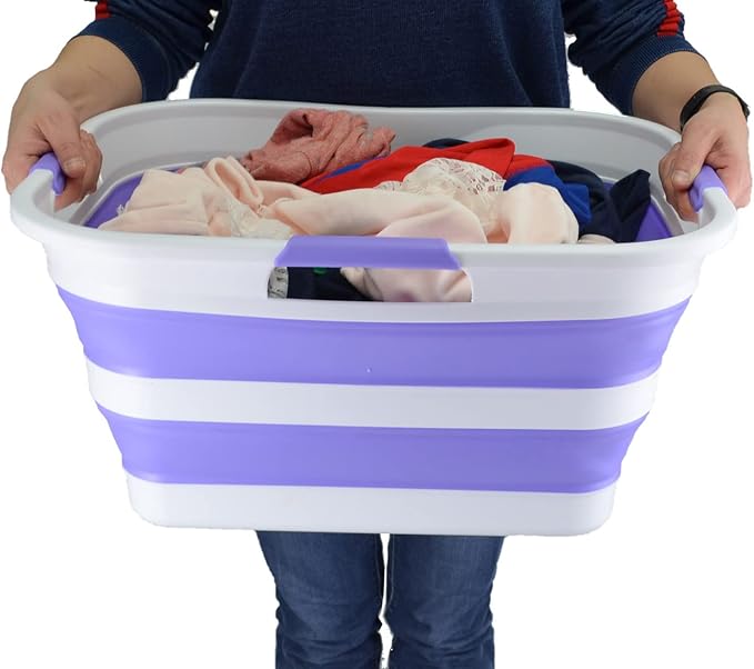 SAMMART 30L Collapsible Plastic Laundry Basket - Image 6