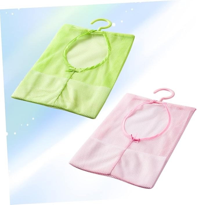 4pcs Mesh Clothespin Storage Bag Rotatable Hanger Multipurpose Organizer - Image 3