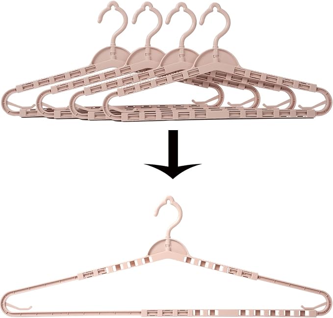4 Pack Extra Large Hangers Big Clothes Hangers Enlarge Adjustable Shoulder by Foshine