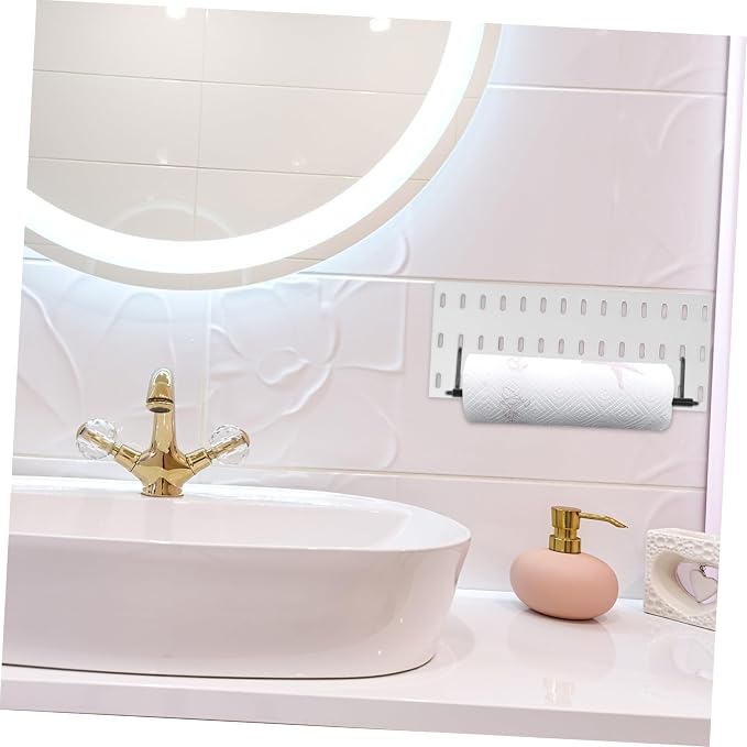 Gatuida Pegboard Paper Towel Holder Sturdy Metal Towel Hook - Image 2
