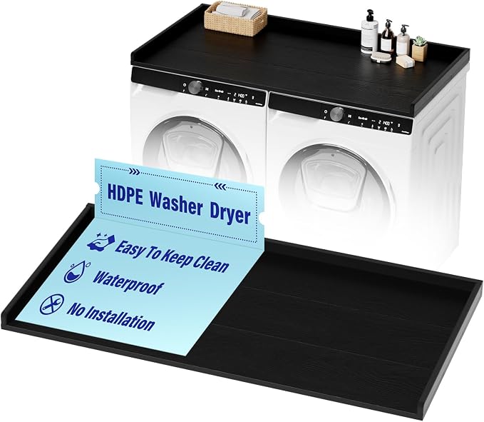 LEBENGURU No-Installation HDPE Washer Dryer Countertop by LEBENGURU