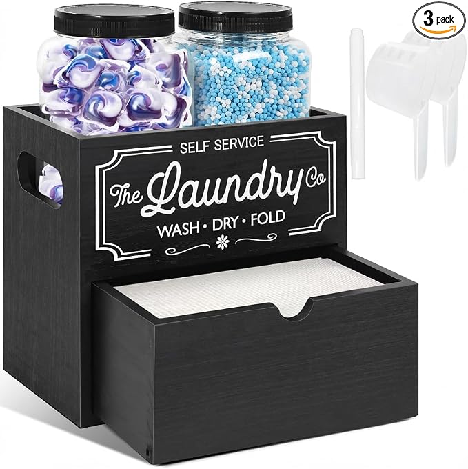Dryer Sheet Holder for Laundry Room Organization, Laundry Pods Container for by CusUnik