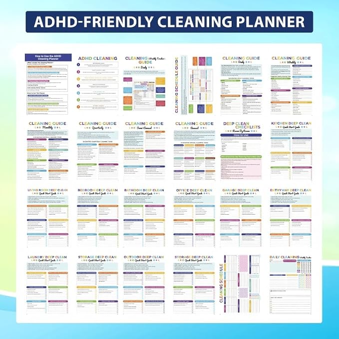 ADHD Cleaning Planner – Spiral-Bound Cleaning Schedule Organizer - Image 4