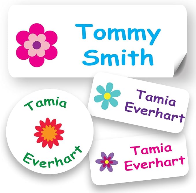 120-ct Personalized Waterproof Name Labels – 3-Line Custom Stick-On Tags by GILBIN