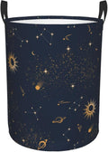 Space Galaxy Stars Laundry Basket, Retro Planets Dirty Clothes Laundry Hamper by MAZAOTEULaundryHamper