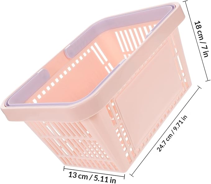 Small Storage Basket with Handles, Plastic Storage Container - Image 2