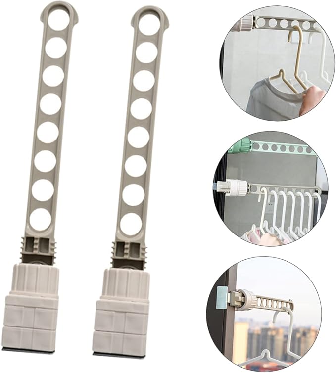 2pcs Retractable Clothesline Hanger Rack Portable Travel Drying Rack - Image 4