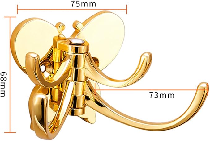 Set of 2 Solid Metal Swivel Hook Heavy Duty Folding Swing Arm Triple Coat Hook - Image 2