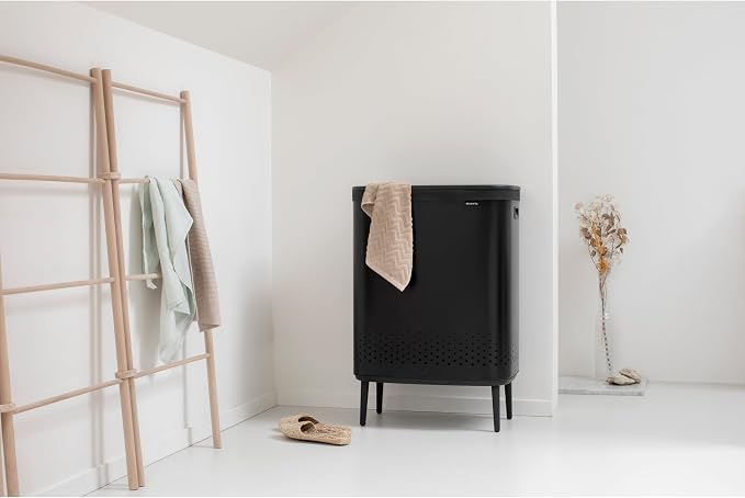 Brabantia Bo Laundry Hamper Hi 2 Compartment Removable Laundry Bag 2 x 12 Gal - Image 10