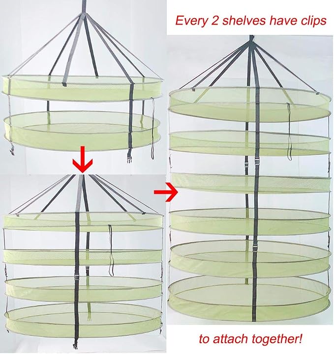 HORTIPOTS Herb Drying Rack 3 ft Hanging Dry Net 36 Inch - Image 3