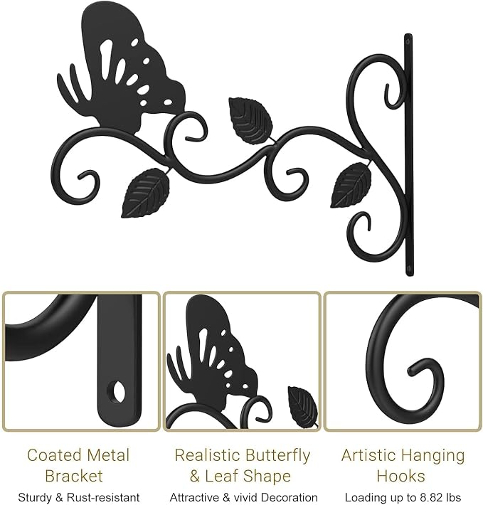 2Pack Hanging Plants Bracket Outdoor, 12 Inch Plant Hooks - Image 7