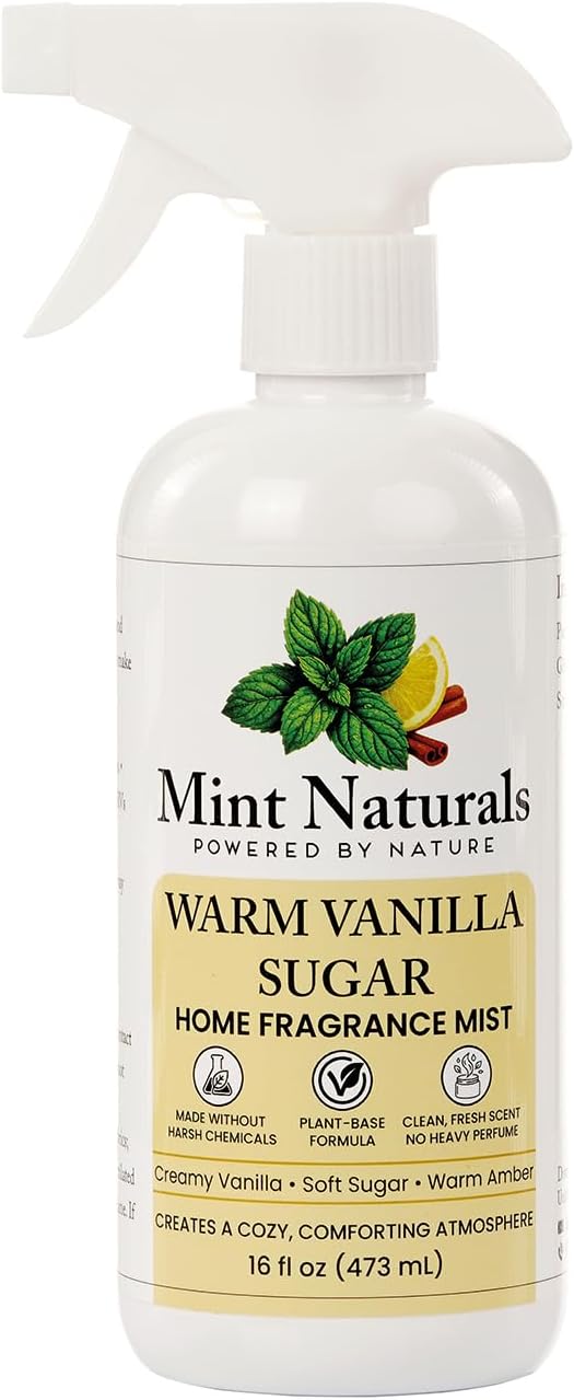 Natural Warm Vanilla Room Spray & Odor Eliminator – Cozy Vanilla Sugar by MintNaturals