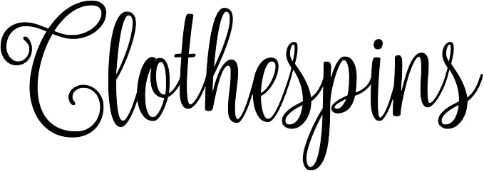 Clothespins 7.25w x 2.5h Label | Laundry Room Organization | Die Cut Vinyl by MinglewoodTrading