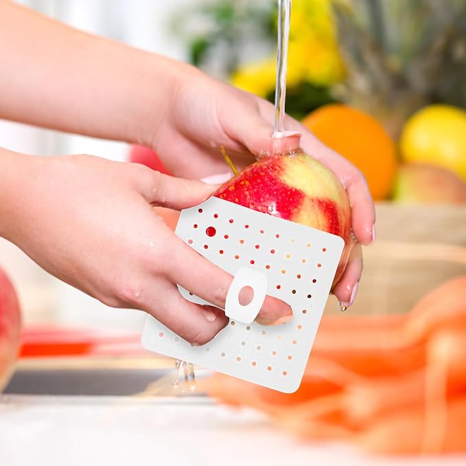 Healifty 10pcs White Vegetable and Fruit Cleaning Brush Set, Flexible Seam - Image 4