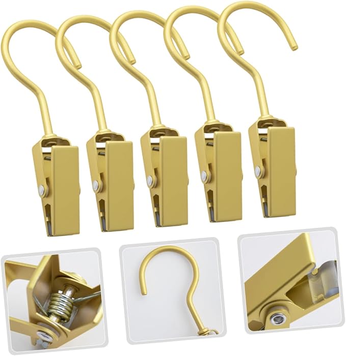 5pcs Multi-Functional Aluminum Alloy Laundry Clips Heavy Duty Hooks - Image 3