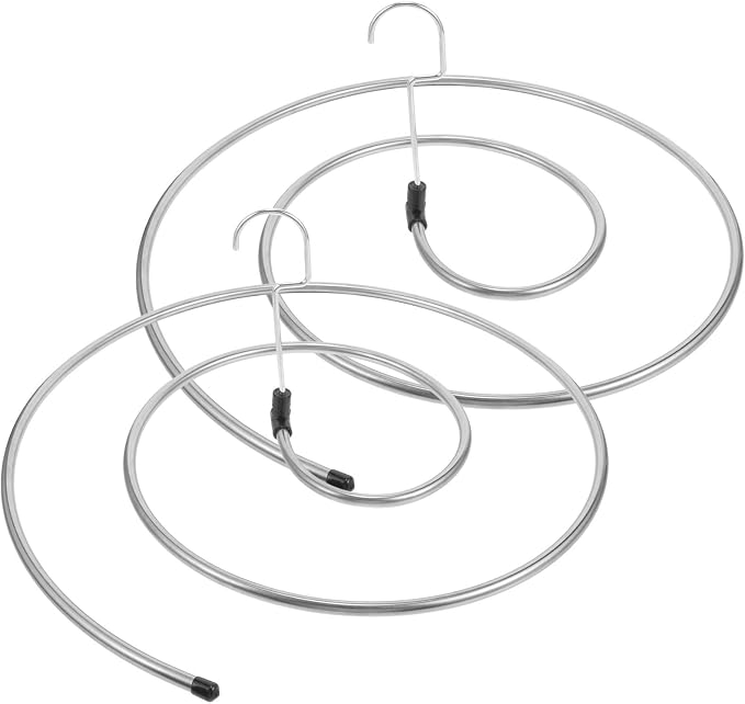 2pcs Spiral Laundry Drying Rack Set Bed Sheet and Blanket Hanger Windproof by Unknown