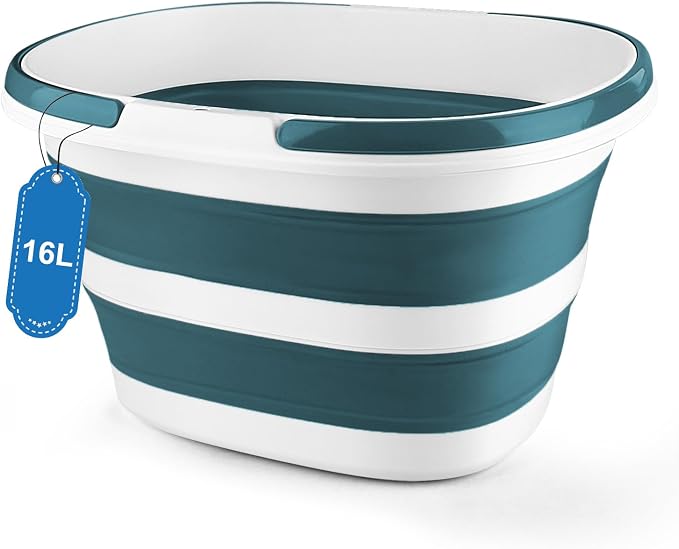 Collapsible Bucket for Cleaning, 16L Mop Bucket by BIDFUL